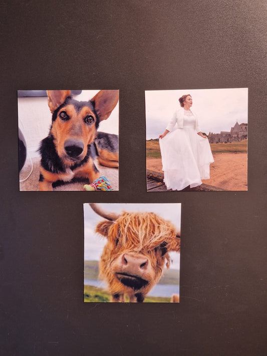 Custom 2.5x2.5 Inch Photo Magnet – Flexible & Personalized